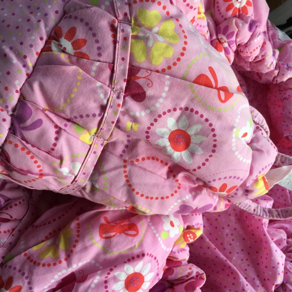 Floppy Seat Shopping Cart and High Chair Cover Pink Floral Plush with straps